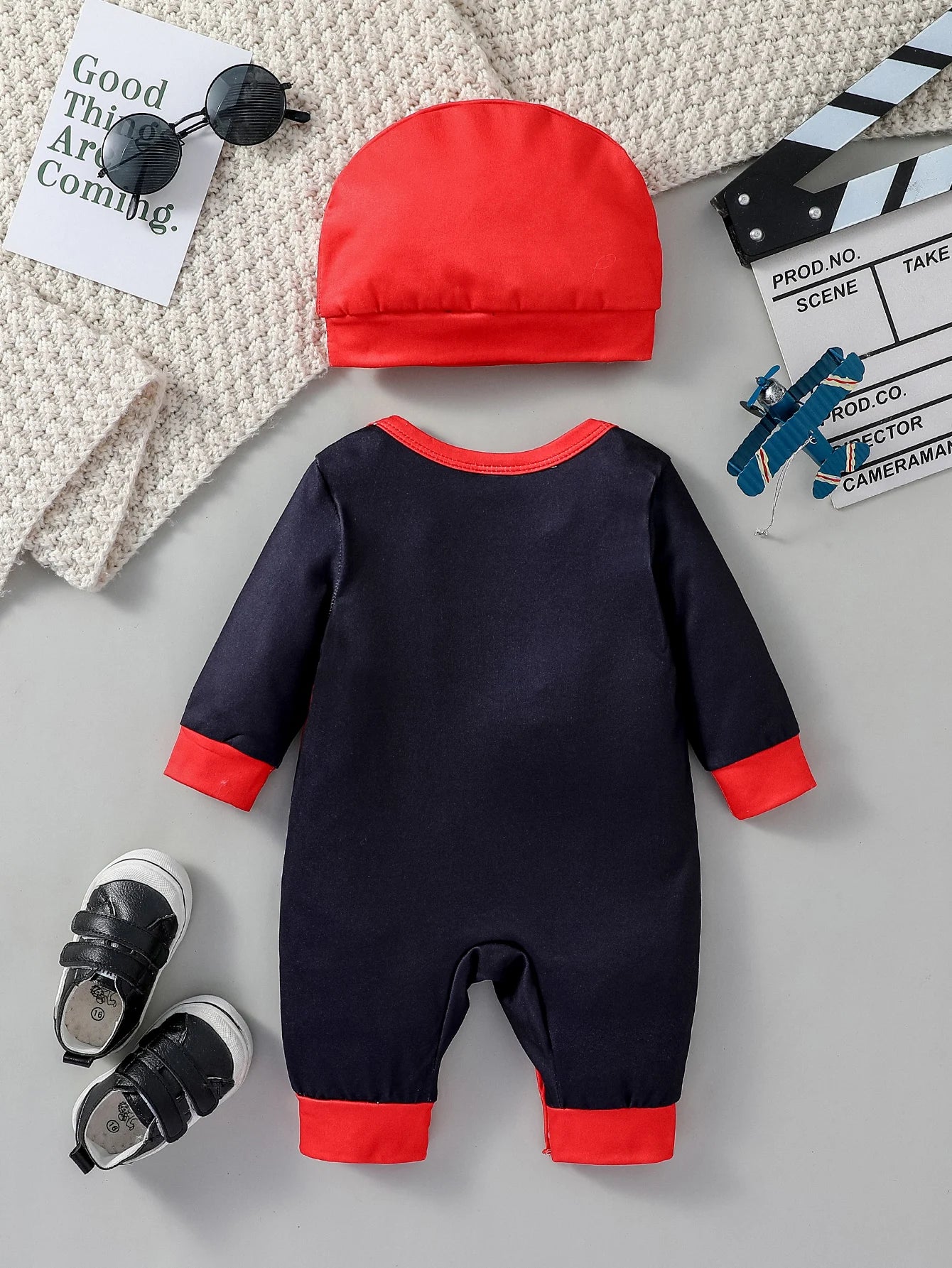 2 - Piece Baby Jumpsuit And  Hat